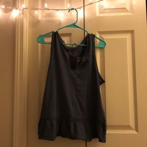 Navy blue peplum tank